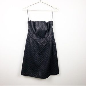 Tibi Metallic Jacquard Strapless‎ Dress